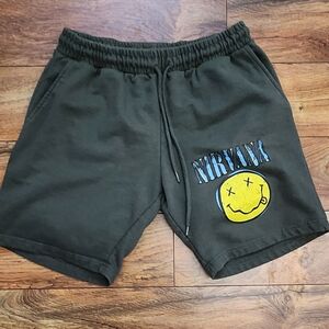 NIRVANA Men's Dark Green Athletic Shorts? Size S